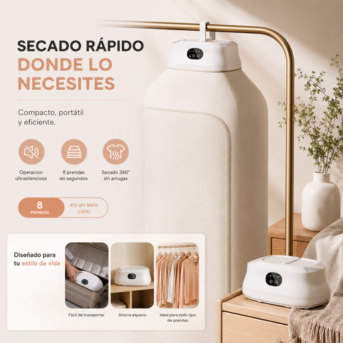 SECADORA MINI PORTATIL PARA ROPA