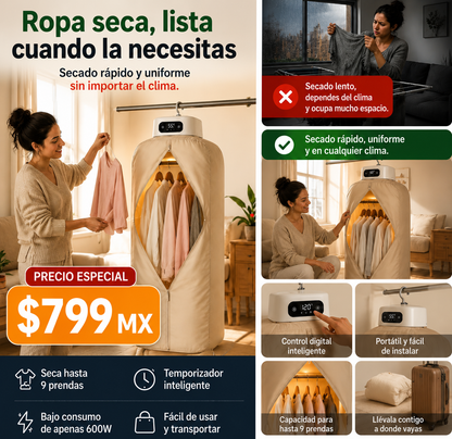 SECADOR DE ROPA PORTATIL